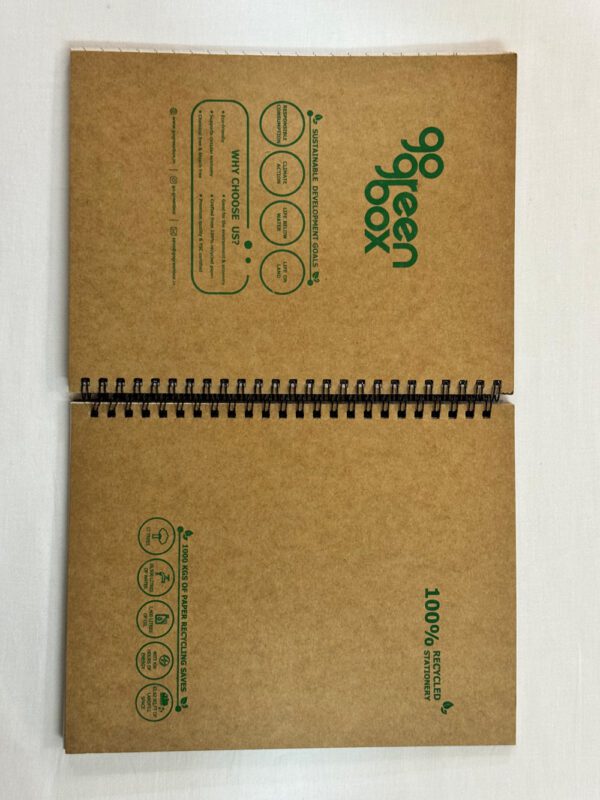 100% Recycled Spiral Notebook (Metal Spiral, not plastic) - Image 5